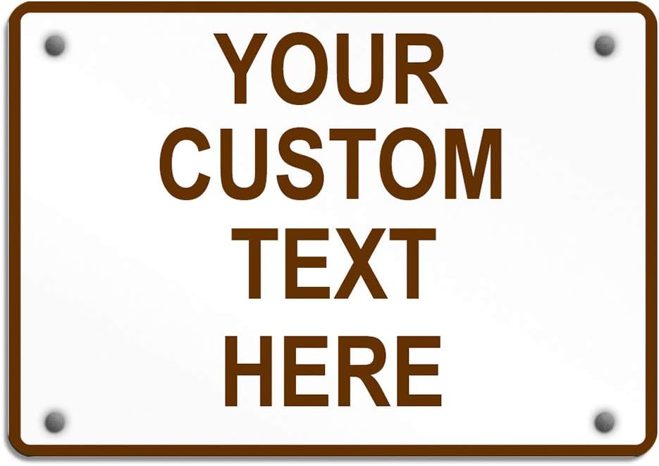 Aluminum Weatherproof Metal Sign for Custom Personalized Text