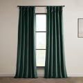 Plush Velvet Room Darkening Curtain (Forestry Green)