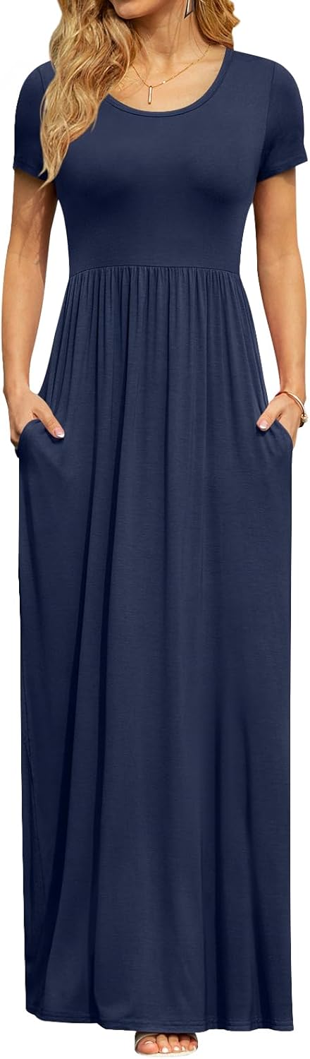 DB MOON Womens Summer Maxi Dress with Pockets for Every Occasion