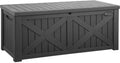 120 Gallon Outdoor Storage Box with X-Shaped Front - Weatherproof