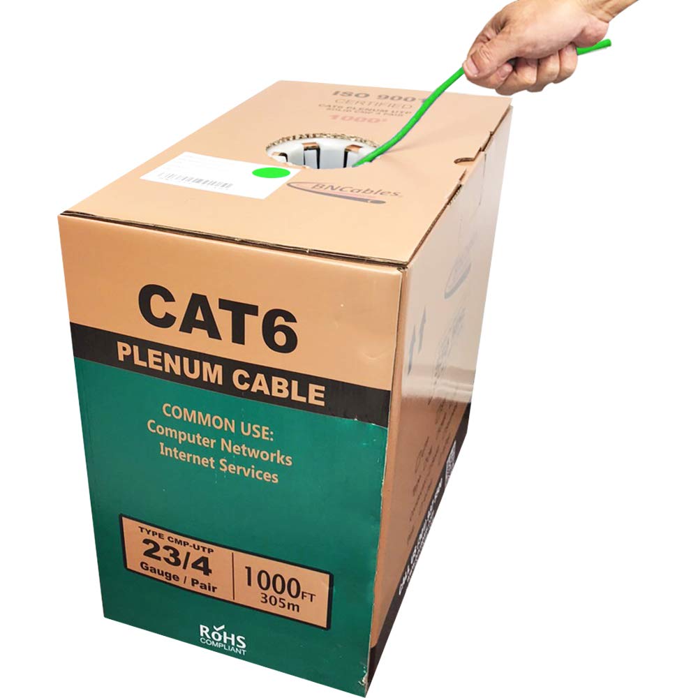 550MHZ CAT6 Plenum Cable 1000ft Blue for High-Speed Networks