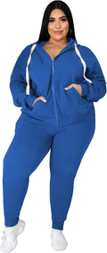 YeGine Womens Plus Size Two Piece Sweatsuit Set - Comfortable