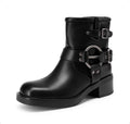 DREAM PAIRS Women's Stylish Motorcycle Ankle Boots with Buckles