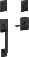 Schlage Century F60 Latitude Front Entry Handleset - Secure Matte