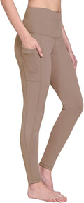 fleece lined leggings thermal tights - warm high waisted pocketed