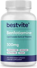 Benfotiamine 300mg Vegetarian Capsules - Bioavailable B1