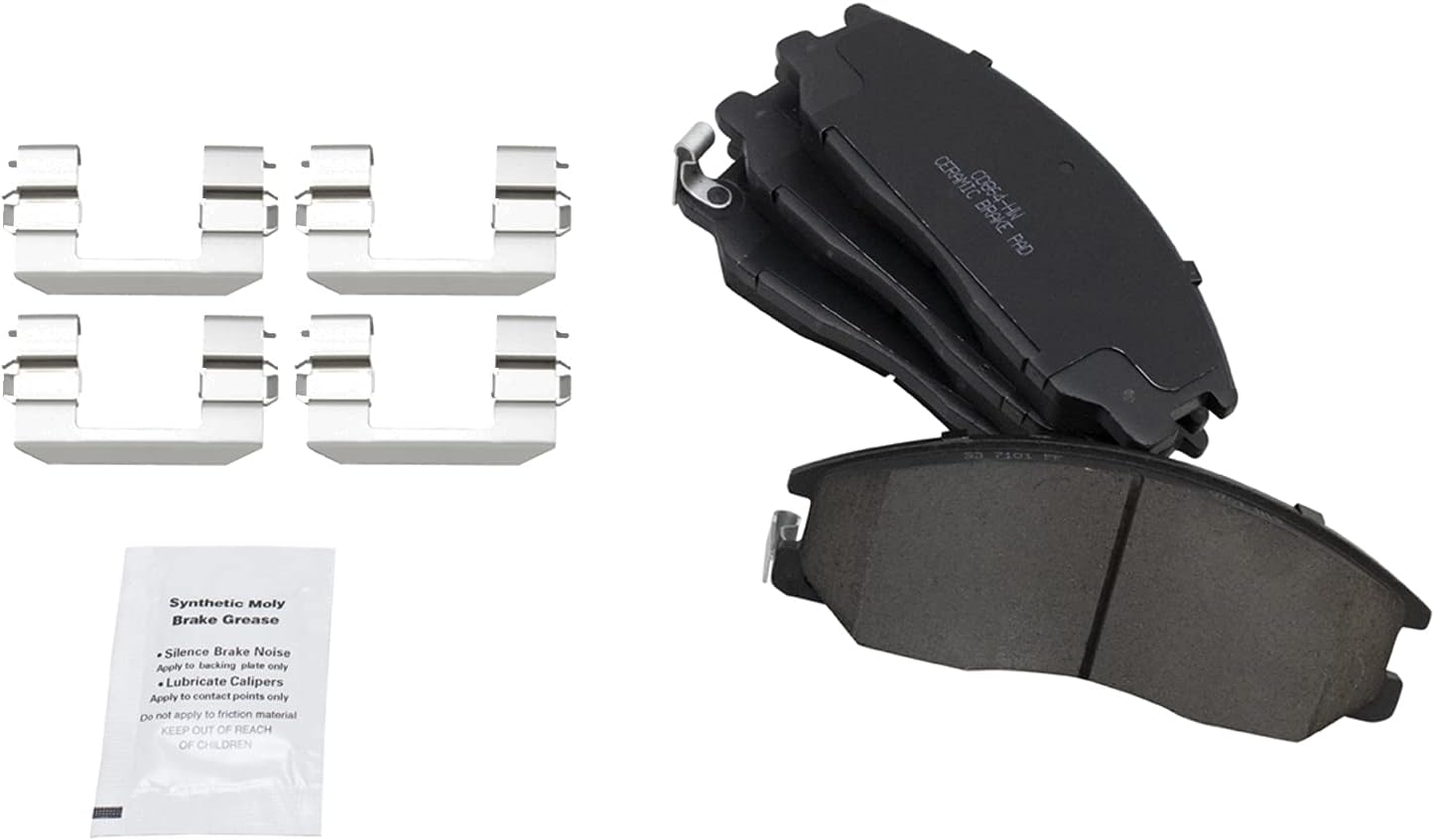 TRQ Front Brake Pads Ceramic for 2001-2006 Hyundai Santa Fe