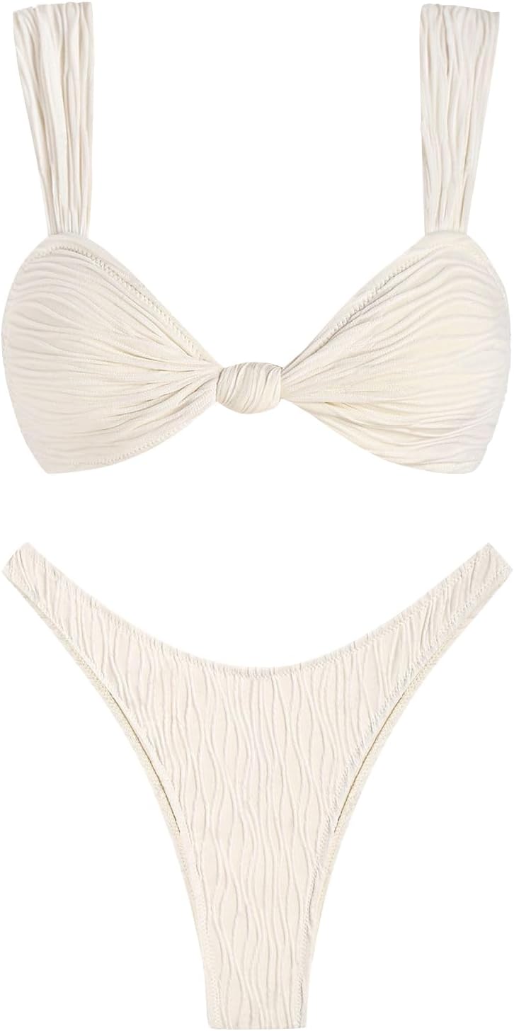 ZAFUL 2025 Cheeky Bikini Sets for Women High Cut Swimsuit