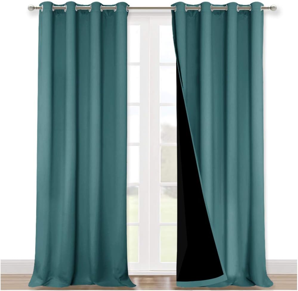 NICETOWN 100% Blackout Curtains for Noise Reduction and Insulation