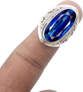 Solid 925 Sterling Silver Rings for Women & Girls - Blue Sapphire