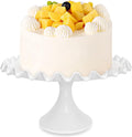 12-Inch Porcelain Round Cake Stand - White Dessert Stand for Parties