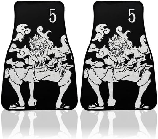 Anime Car Carpet Mat Set of 2 Front for All Weather Use