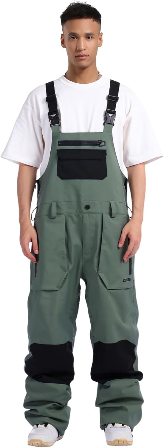 GSOU SNOW Ski Bibs for Men and Women - Waterproof Insulated Pants