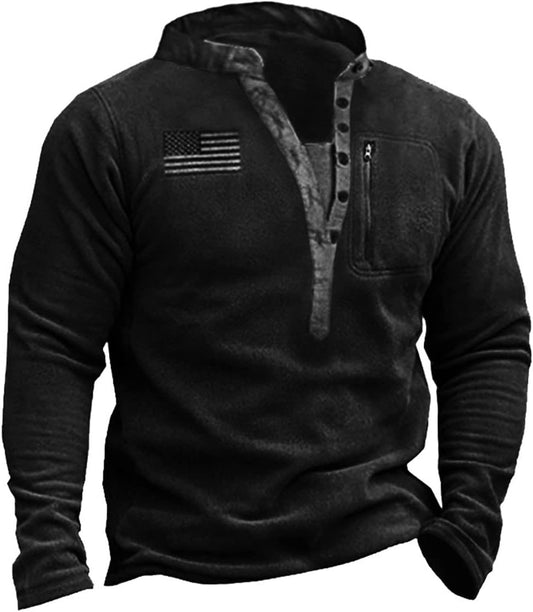 HARGLESMAN Tactical Fleece Pullover for Outdoor Activities