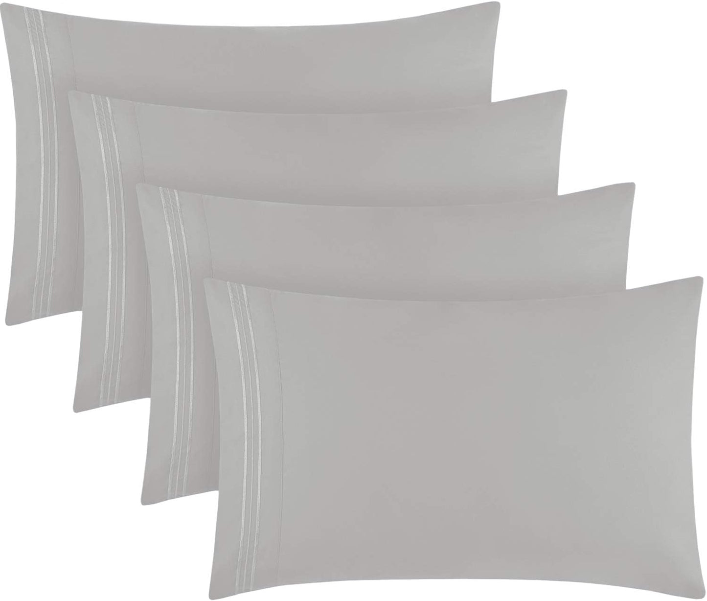 Mellanni Pillow Cases Set - Luxury King Size Cooling Covers