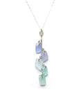 Sea Glass Avalon Pendant Breeze 20ft Cable Chain - Handmade Sea Glass