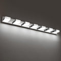 55-in Cool White 7-Light Bathroom Vanity Light Fixtures - Chrome
