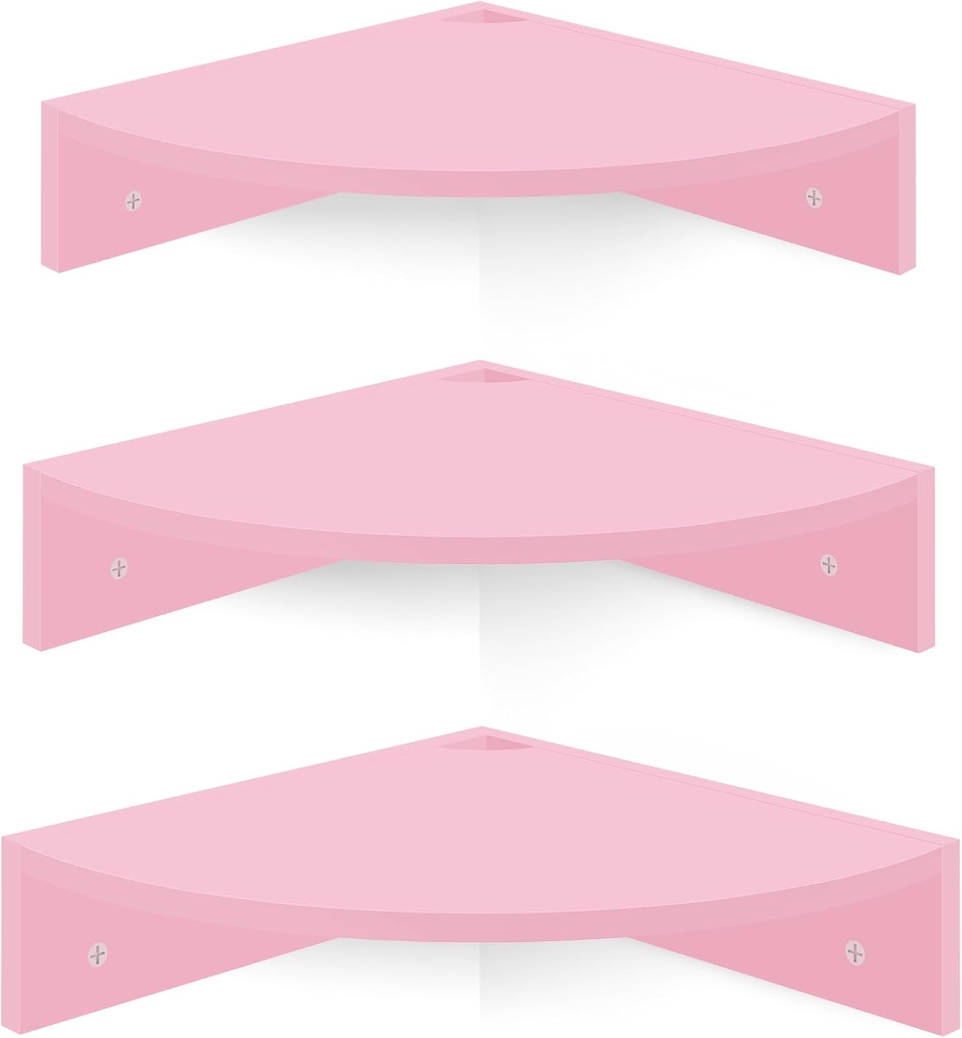 Homode Corner Shelf Wall Mount Set of 3 Stylish Floating Shelves