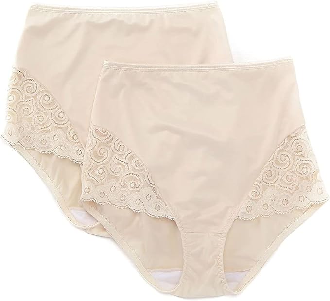 Bali Womens Firm Control Shapewear Brief with Lace Fajas 2-Pack