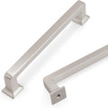 5 in (128mm) Satin Nickel Cabinet Handles 10 Pack - Solid Zinc Pulls