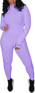 ECHOINE Womens One Piece Bodycon Jumpsuit - Sleek Clubwear Fit