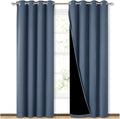 NICETOWN 100% Blackout Curtains 84 in Pair - Energy Smart Noise