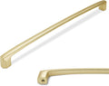 6 Pack 10 in Brushed Brass Cabinet Handles - Solid Zinc Pulls