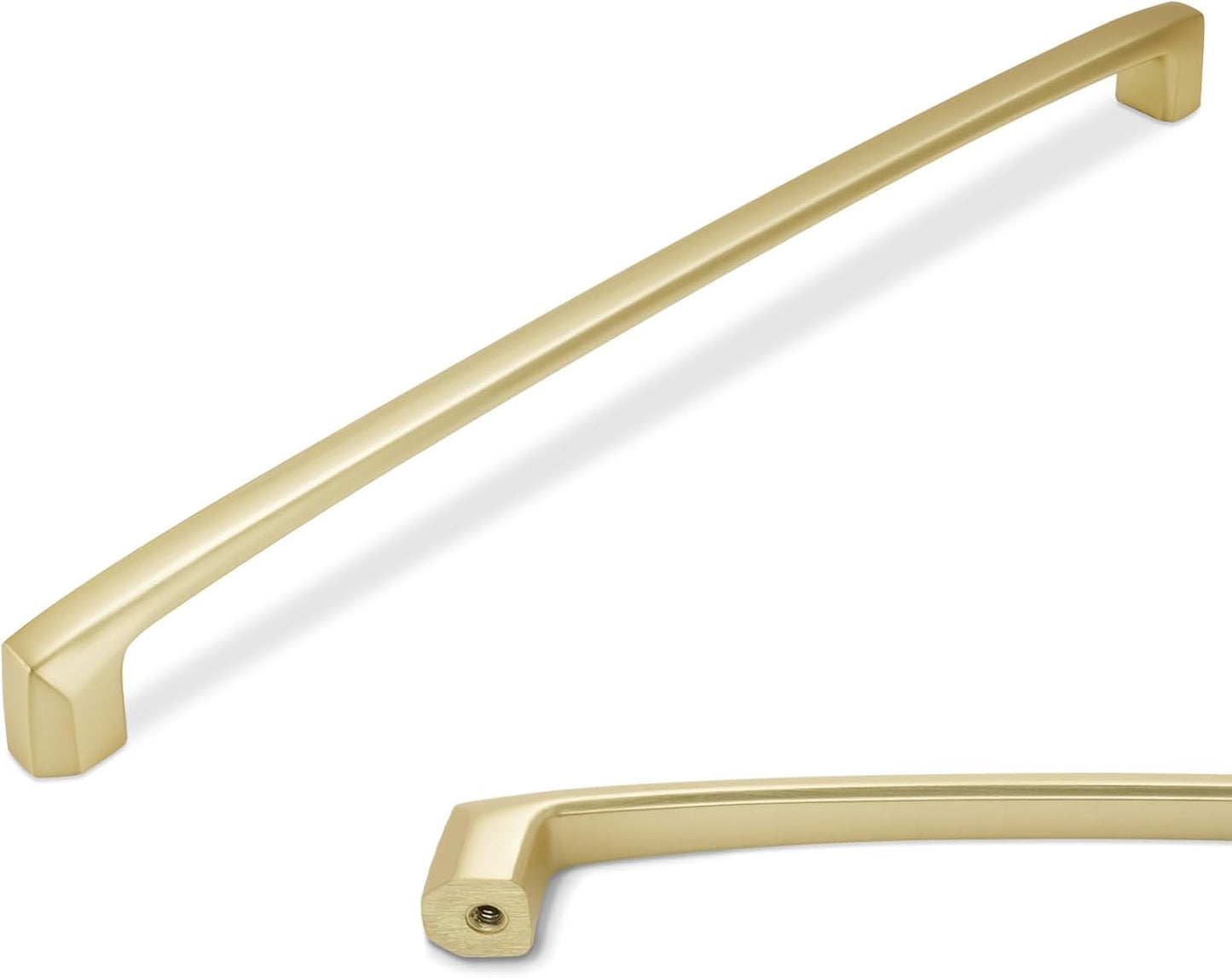 10 inch Brushed Brass Kitchen Cabinet Handles for Modern Homes