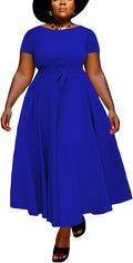 Plus Size Dress A Line Maxi for Women - Flattering Comfortable Fit 3/4
