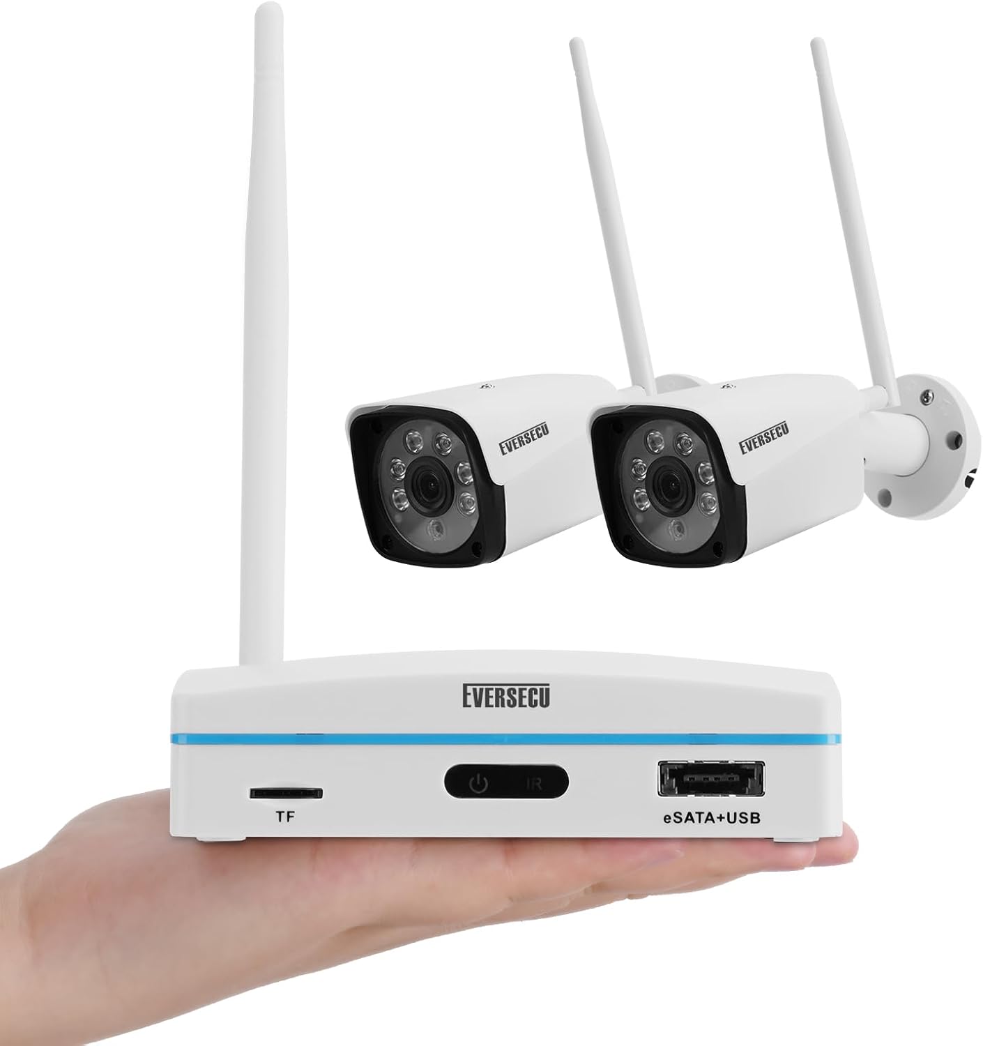 Expandable 8CH Mini NVR & Security Cameras System for Home