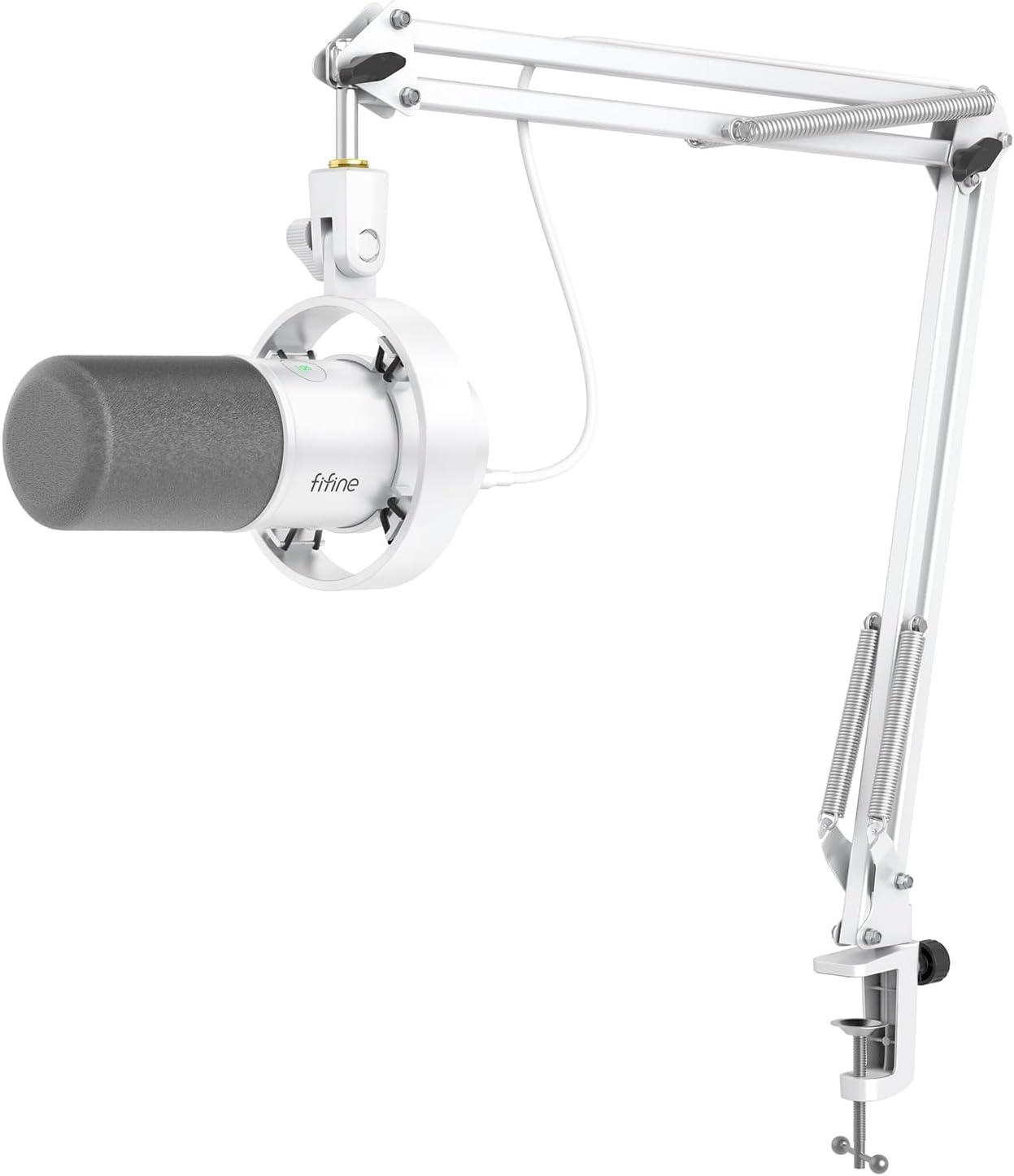 FIFINE Dynamic Microphone with Boom Arm for Studio Recording