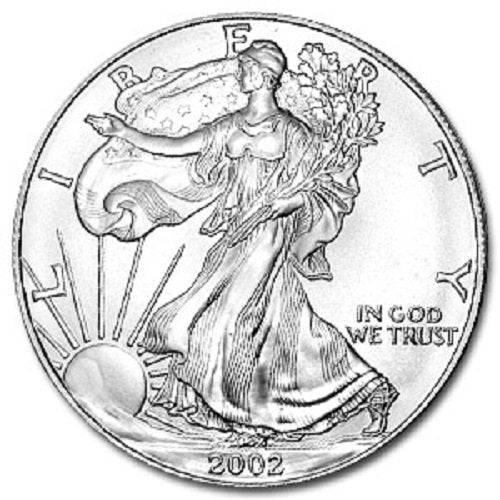2002 American Silver Eagle Uncirculated .999 Fine Silver Dollar