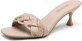 Womens Square Open Toe Kitten Heels - Elegant Low Sandals