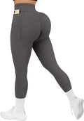 SUUKSESS Women Ribbed Seamless Leggings High Waisted Yoga Pants