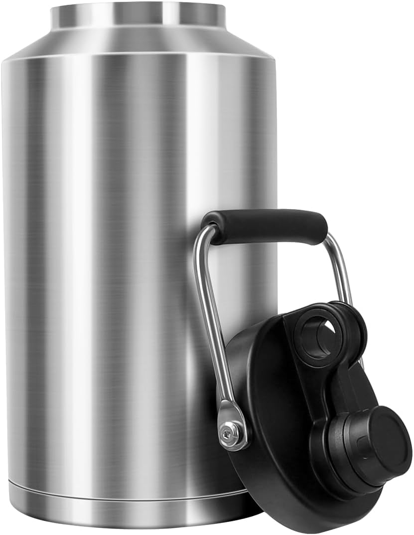 Insulated Water Bottle 1 Gallon Jug with Handle for All Adventures