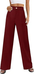 Wide Leg High Waisted Capris for Women - Stylish Work Trousers