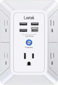 Lvetek 5 Outlet Extender with 4 USB Ports - Surge Protection Everywhere!