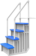 Aqua Select Anti-Slip In-Pool Steps White/Blue - Safe Entry for Above