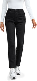 OFUCK Straight Leg Mom Jeans High Waisted Ankle Jeans - Flattering Fit