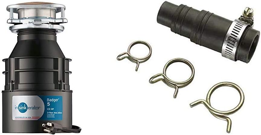 InSinkErator Badger 5 Garbage Disposal with Dishwasher Connector Kit