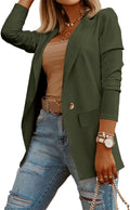 Womens Casual Long Sleeve Knit Blazer Jacket - Stretchy Work Layer hug