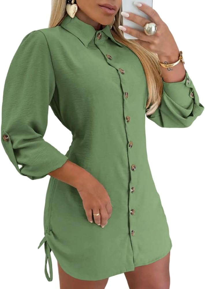 Chic & Trendy Women Shirt Dress with Drawstring for All Occasions