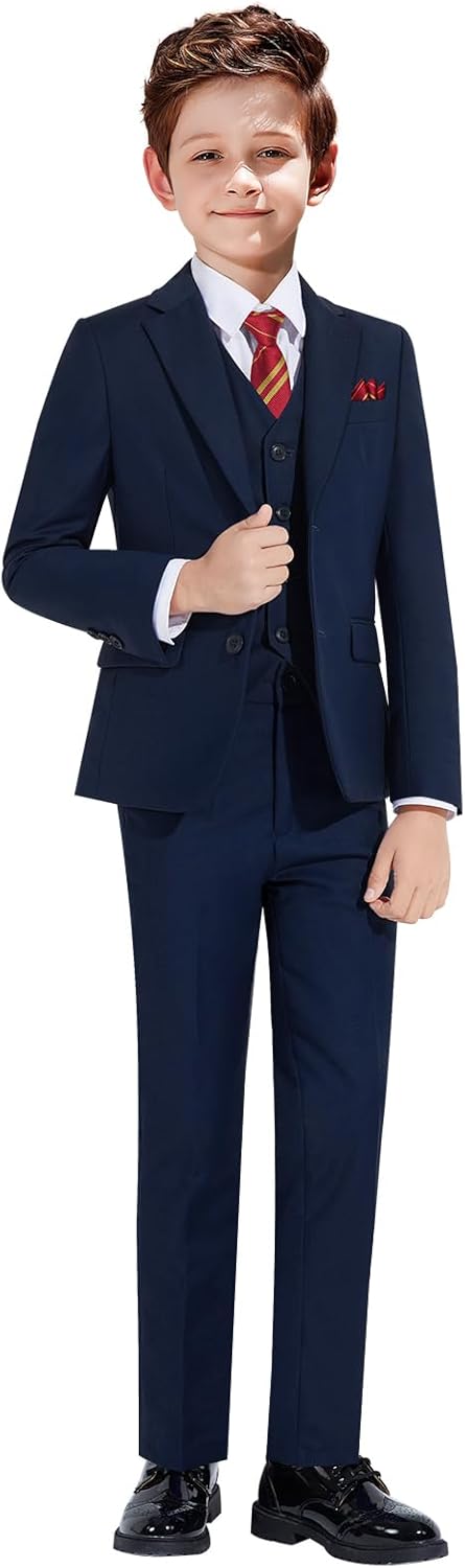Marvelous World Boys' Slim Fit Suit Set for Formal Events