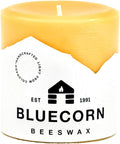Bluecorn Beeswax 100% Pure Beeswax Pillar Candles - Long Burn