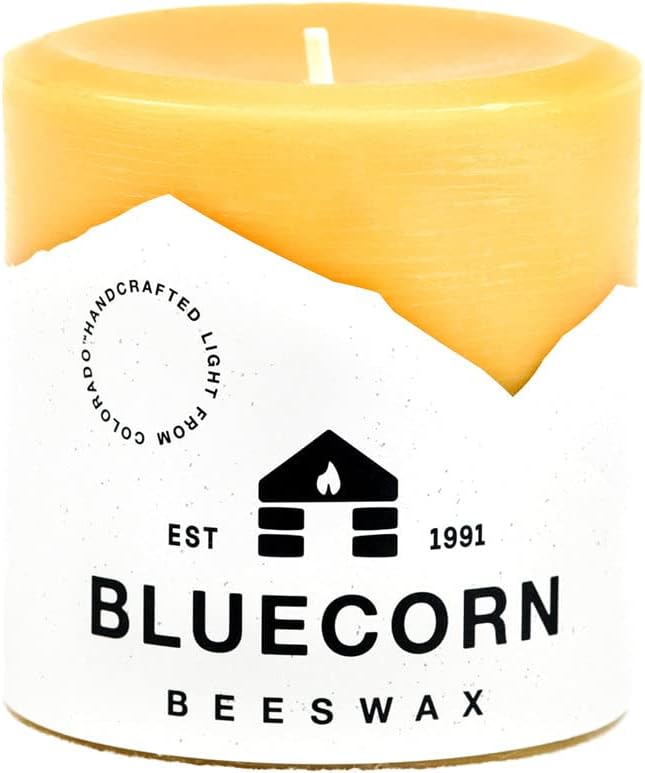 100% Pure Beeswax Pillar Candles for Long-Lasting Glow