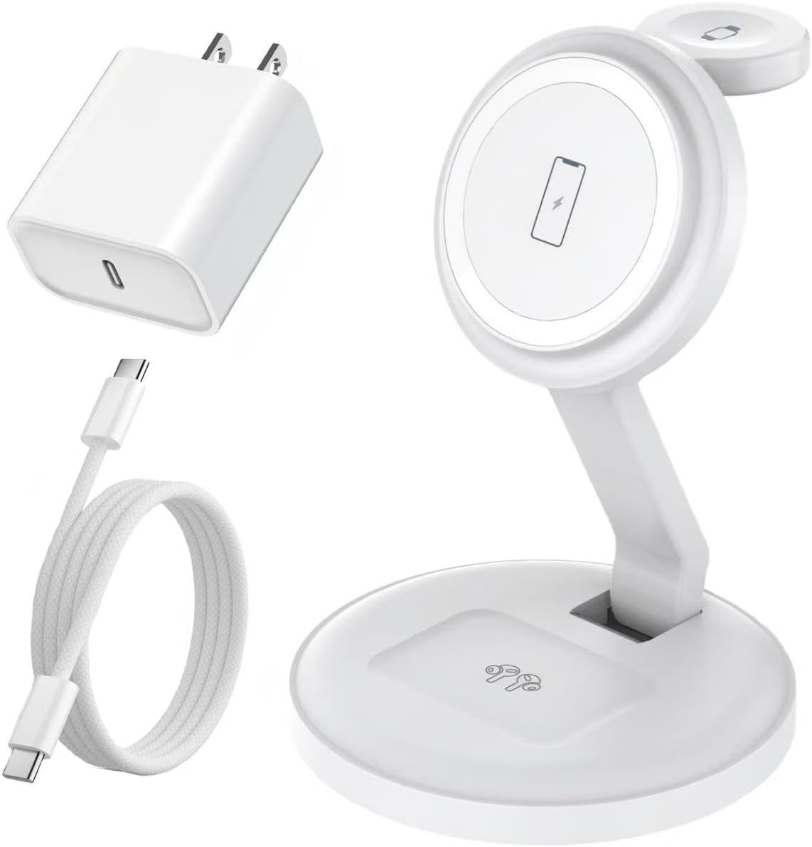 3 in 1 MagSafe Charger Stand for iPhone, Apple Watch, AirPods