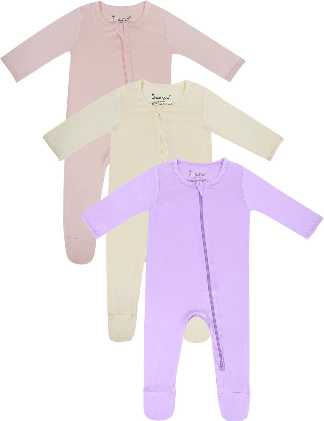 Jimonda Baby Romper Unisex Zip-Up Sleepers for Cozy Comfort