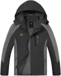 Mens Rain Jacket Waterproof Hooded Hiking Coat - Lightweight