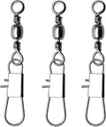 Fishing Barrel Swivels with Safety Snaps - High Strength 50pcs