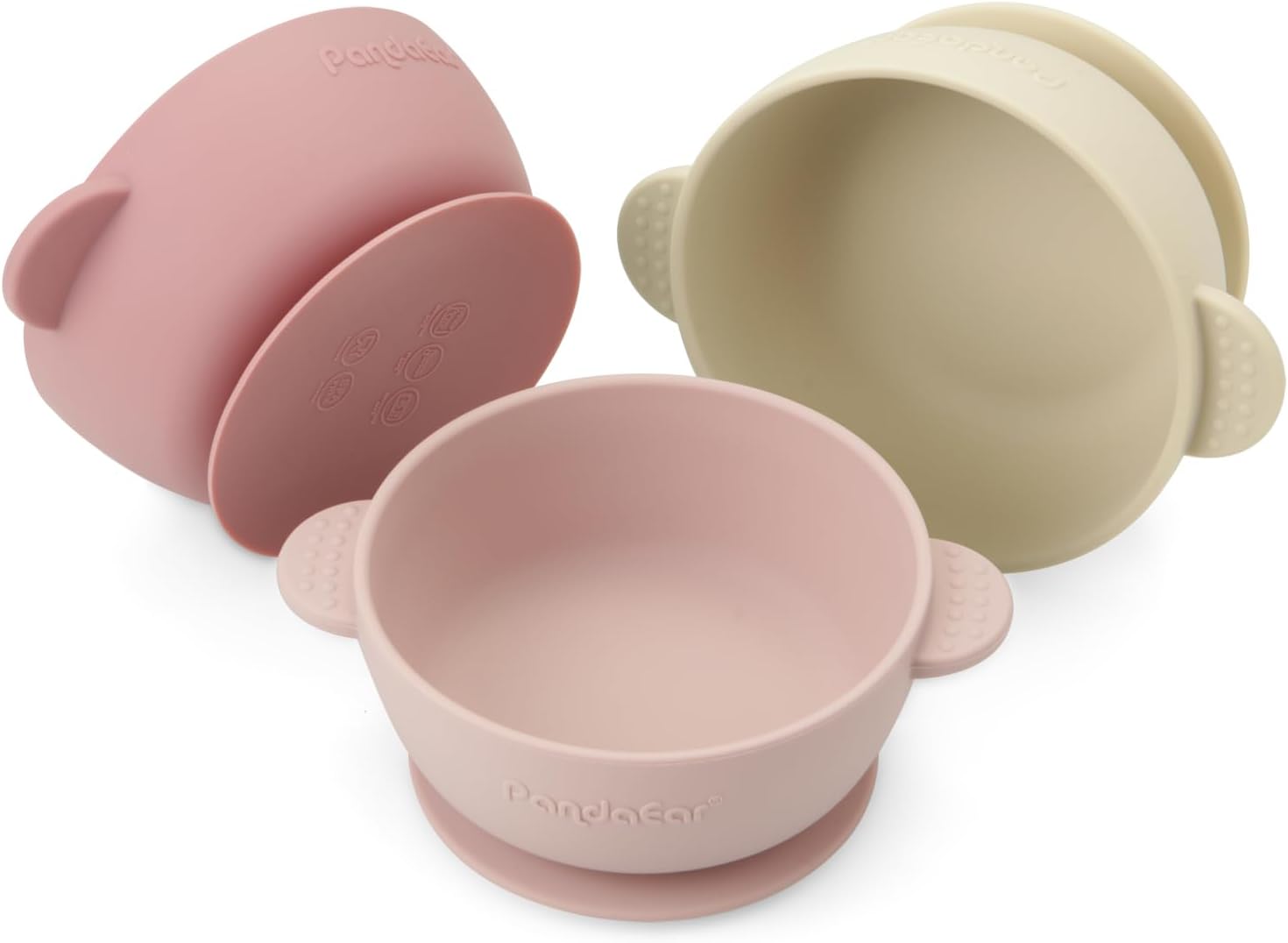 PandaEar 3 Pack Suction Baby Bowls - Mess-Free Feeding!